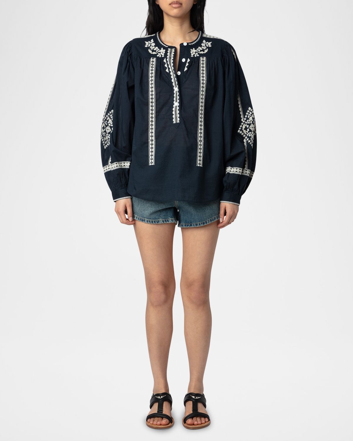 Zadig & Voltaire Tigy Kozak Embroidered Blouse | Thumbnail 5 Zadig & Voltaire Tigy Kozak Embroidered Blouse | Thumbnail 5