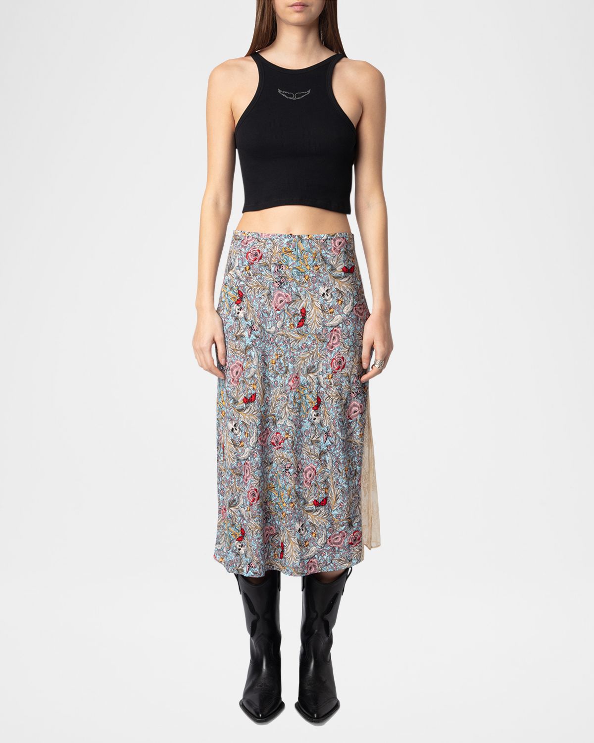 Zadig & Voltaire Jayla Soft British Flowers Skirt | Thumbnail 5 Zadig & Voltaire Jayla Soft British Flowers Skirt | Thumbnail 5