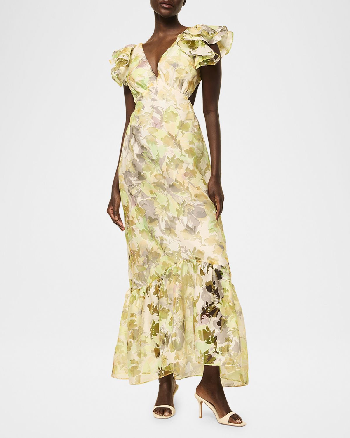 MISA Los Angeles Septima Backless Midi Dress