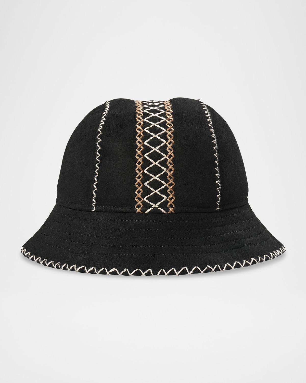 UGG Atherson Embroidered Shearling Hat