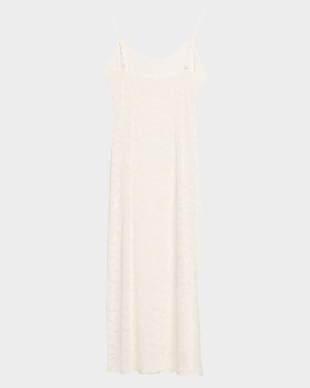 Natori Peony Side-Slit Floral Lace Nightgown