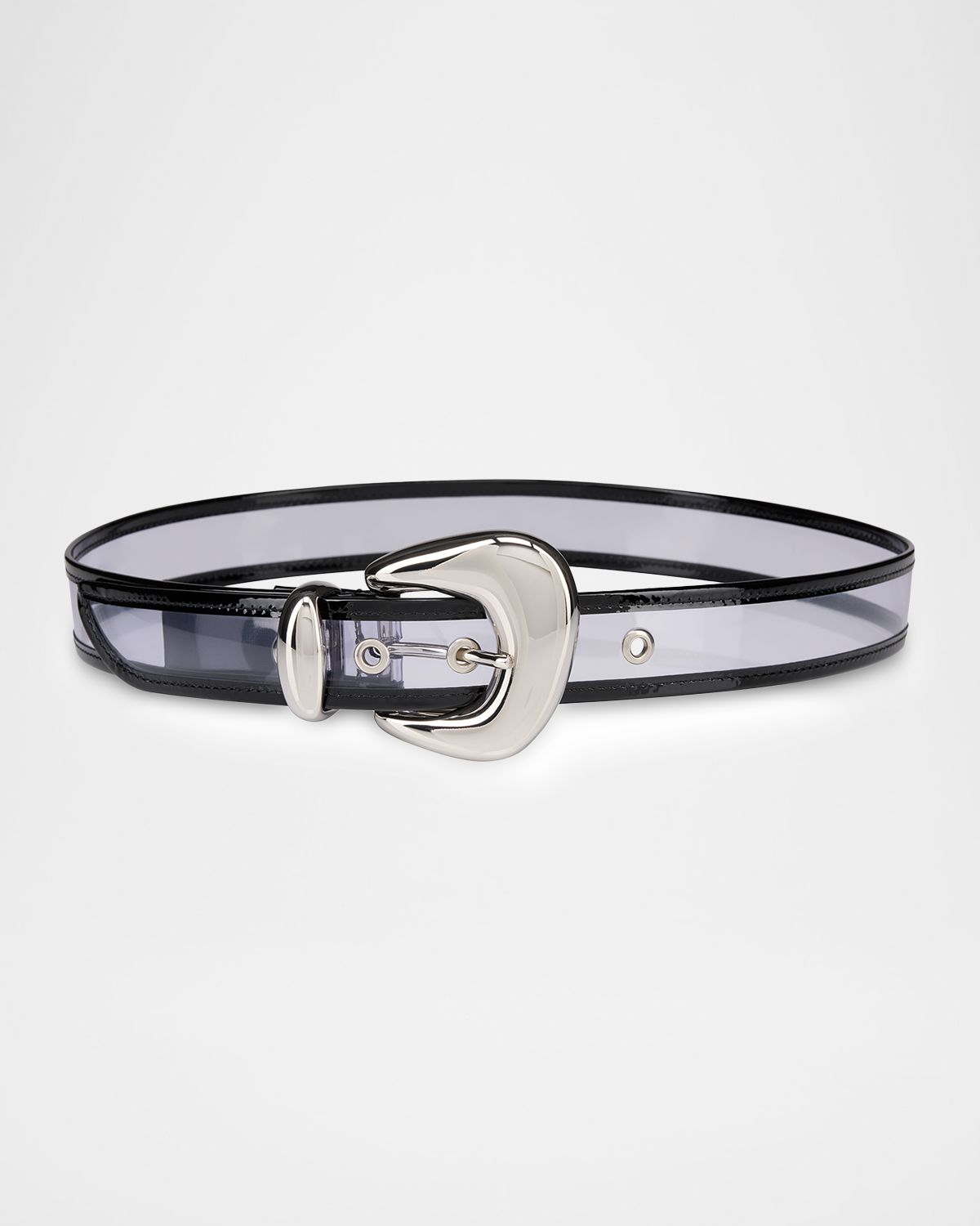 Christian Louboutin Bubble Belt in Clear PVC and Patent Leather