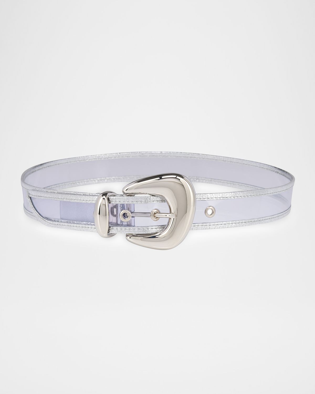 Christian Louboutin Bubble Belt in Clear PVC and Laminated Leather