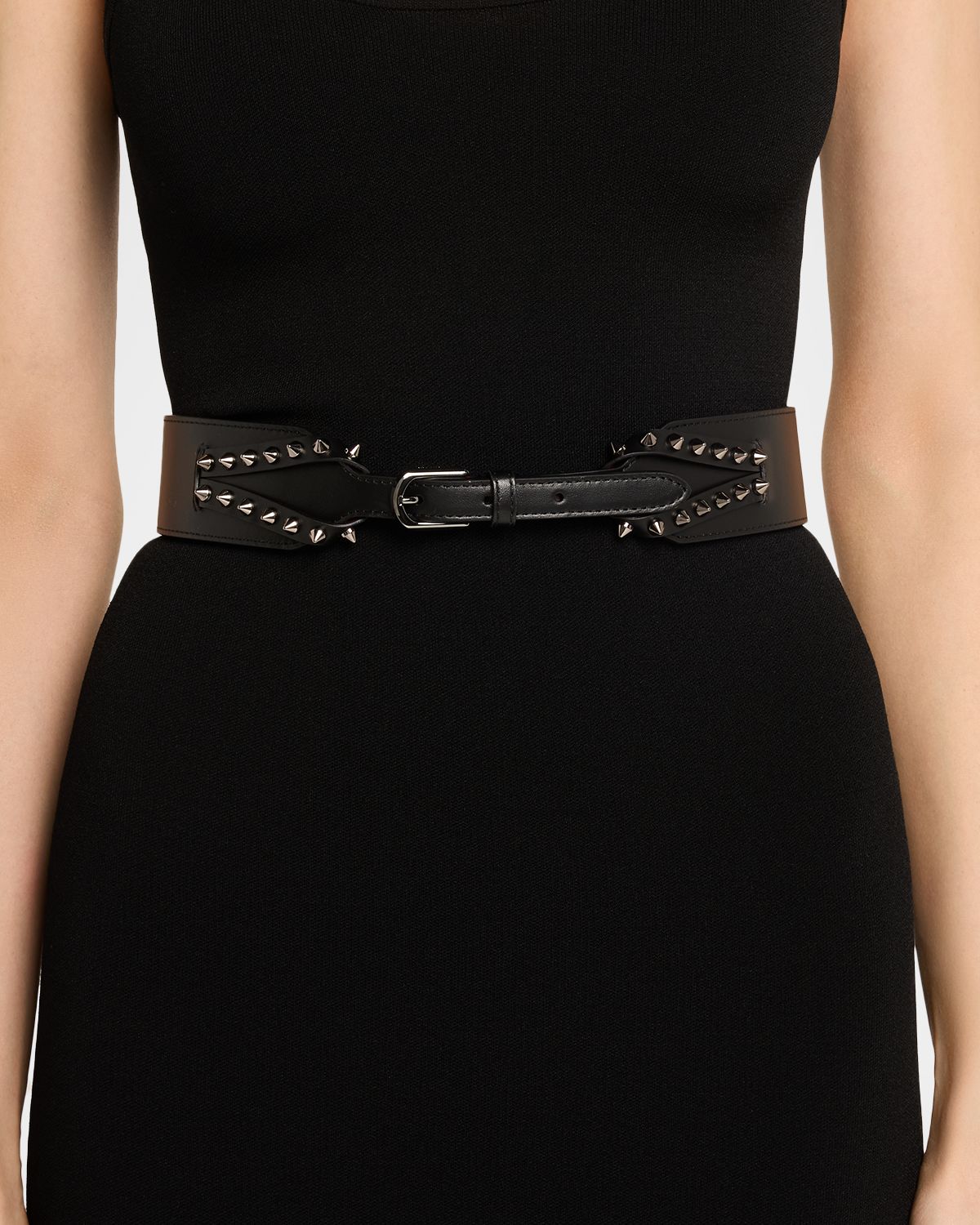 Christian Louboutin Cabata Spike Belt in Leather