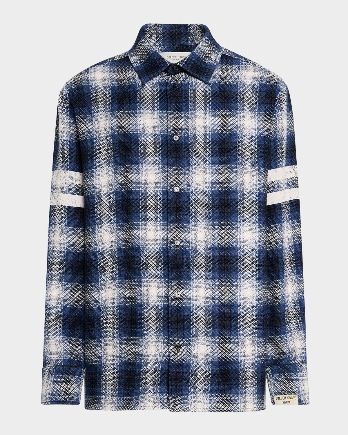 Golden Goose Men 's Journey Woven Check Overshirt