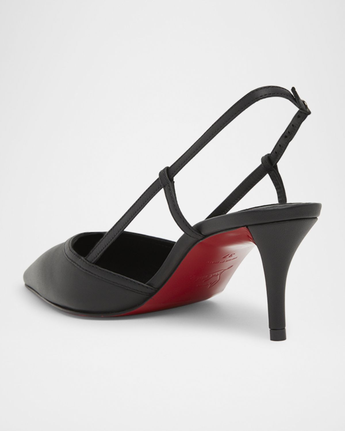 Christian Louboutin 60mm Miss Z Leather Slingback Pumps