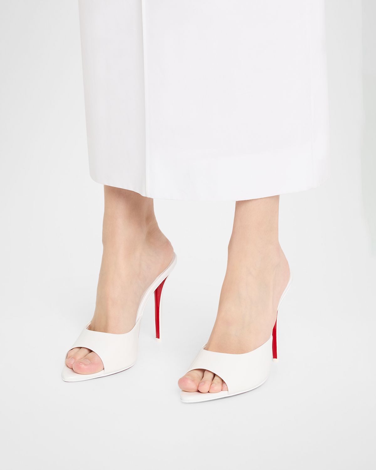 Christian Louboutin 100mm Miss Z Leather Mule Sandals