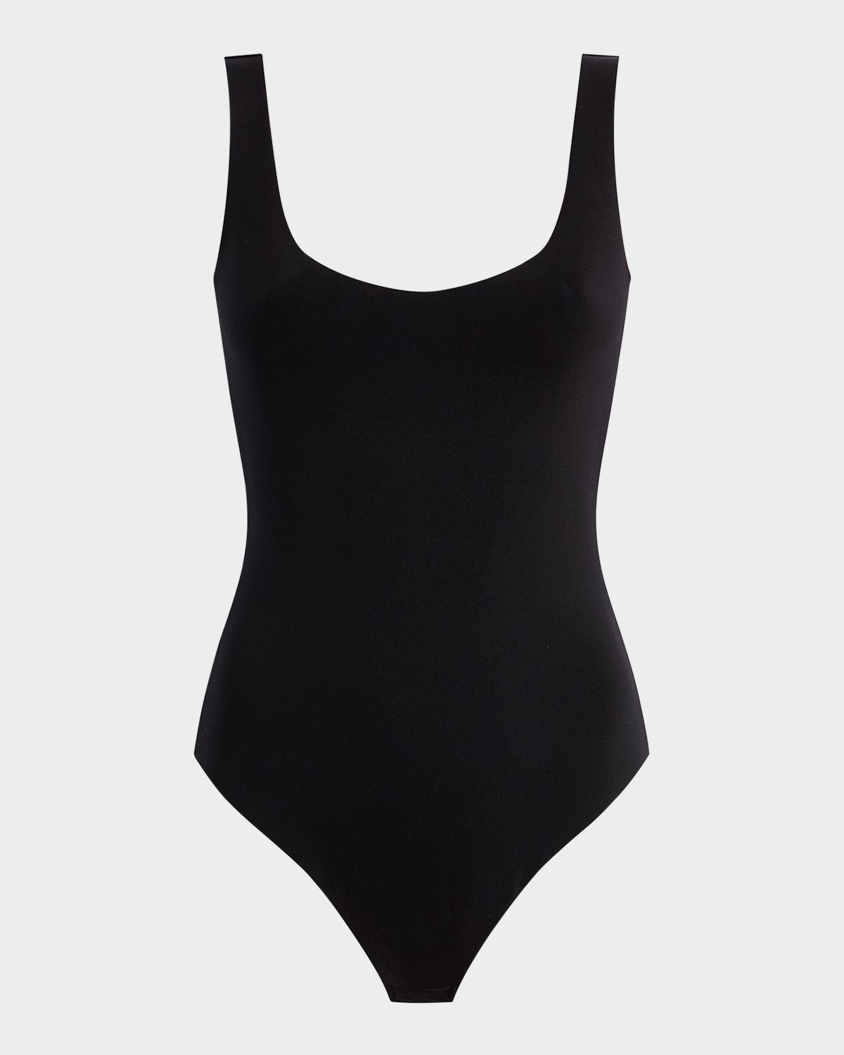 Commando Sleeveless Scoop-Neck Neoprene Thong Bodysuit
