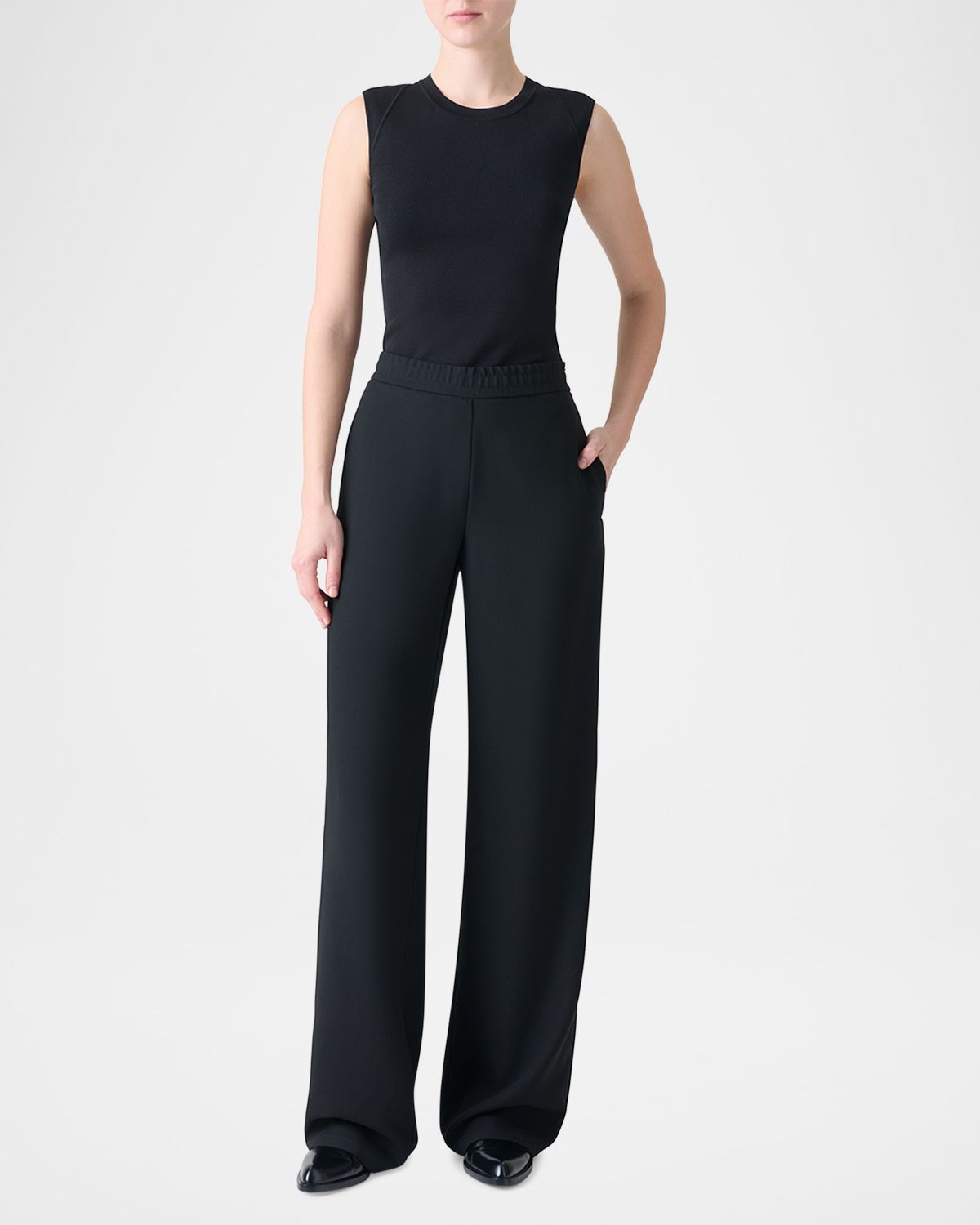 Akris Fitted Crewneck Top