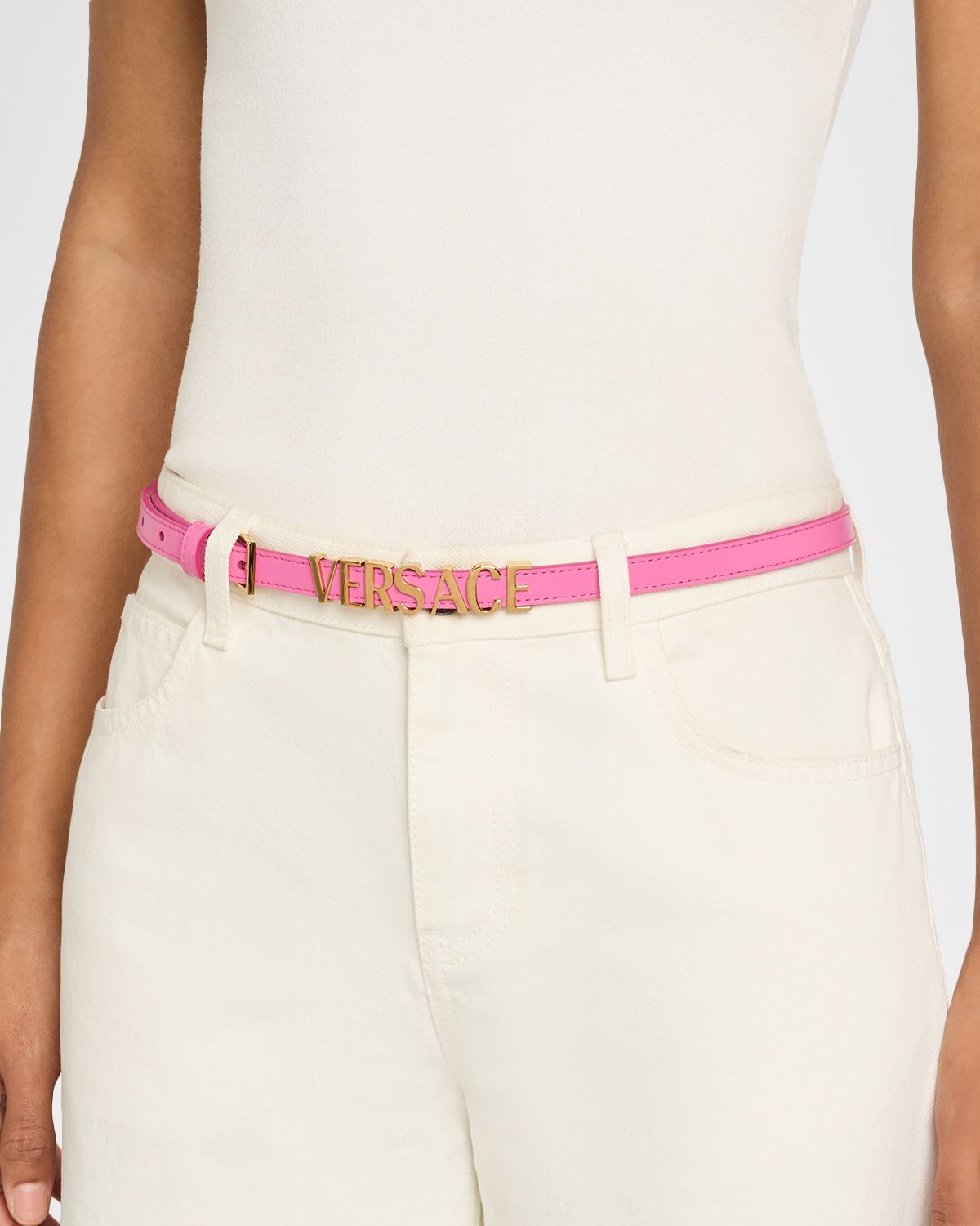 Versace Logo Leather Belt
