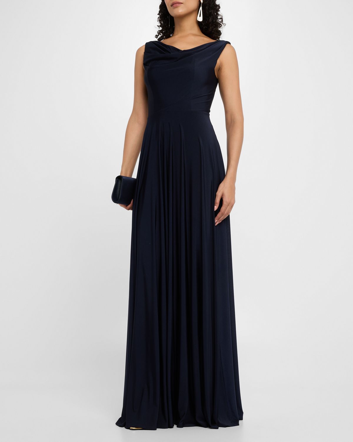 Black Halo Jacqueline Cowl-Neck Jersey Gown | Thumbnail 4 Black Halo Jacqueline Cowl-Neck Jersey Gown | Thumbnail 4