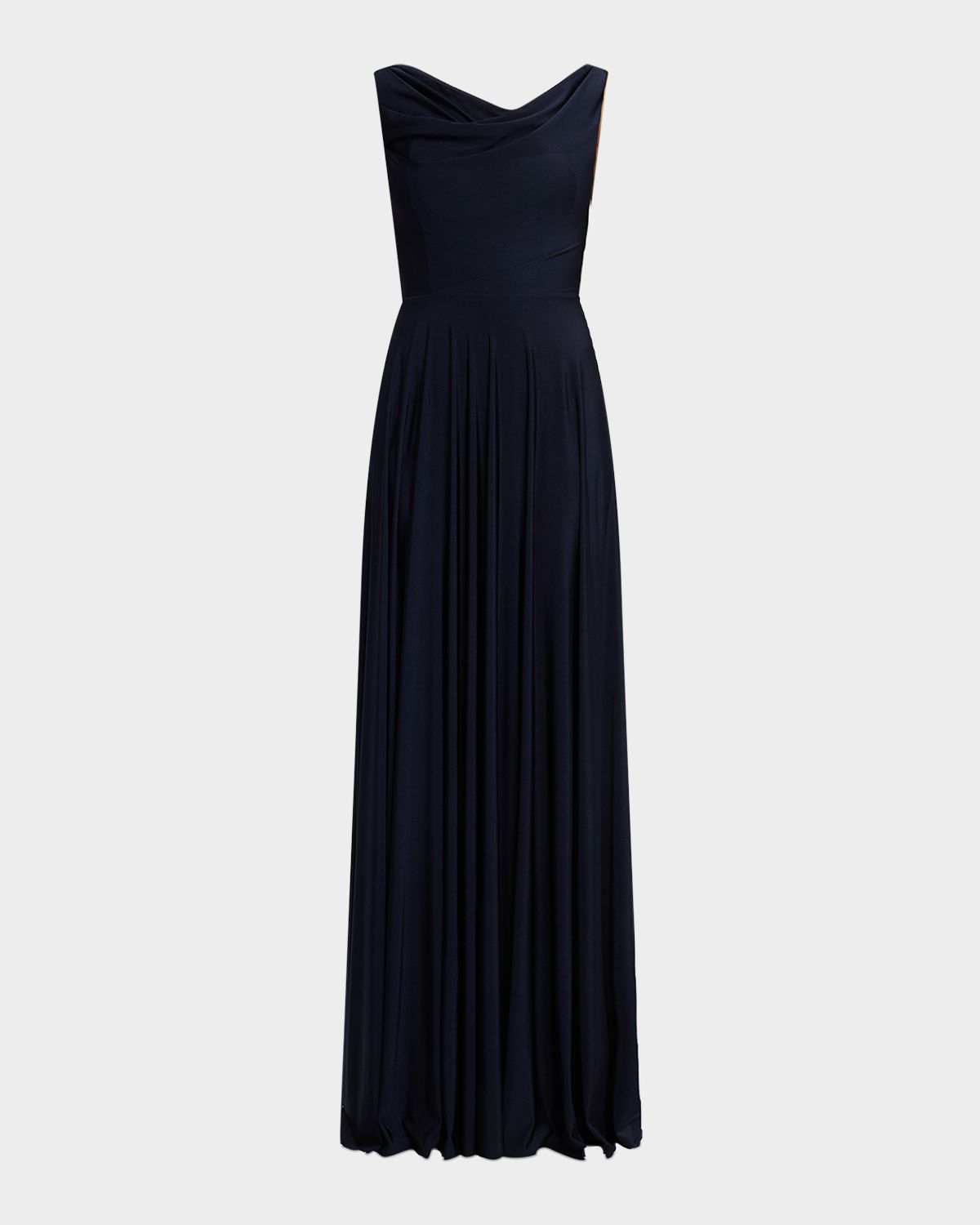 Black Halo Jacqueline Cowl-Neck Jersey Gown