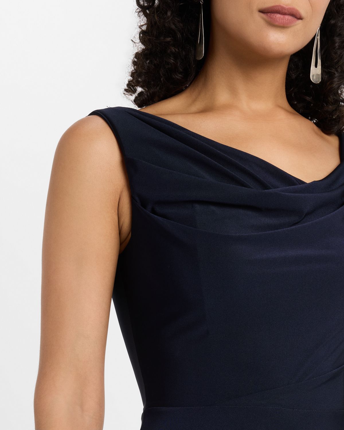 Black Halo Jacqueline Cowl-Neck Jersey Gown | Thumbnail 5 Black Halo Jacqueline Cowl-Neck Jersey Gown | Thumbnail 5