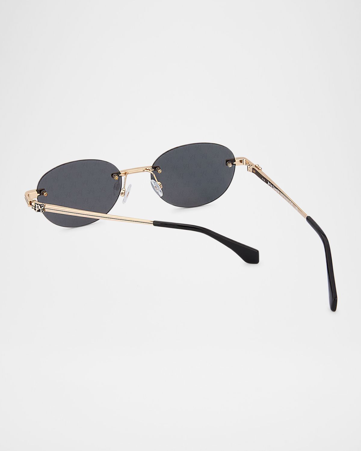 Palm Angels Crystal Metal Oval Sunglasses