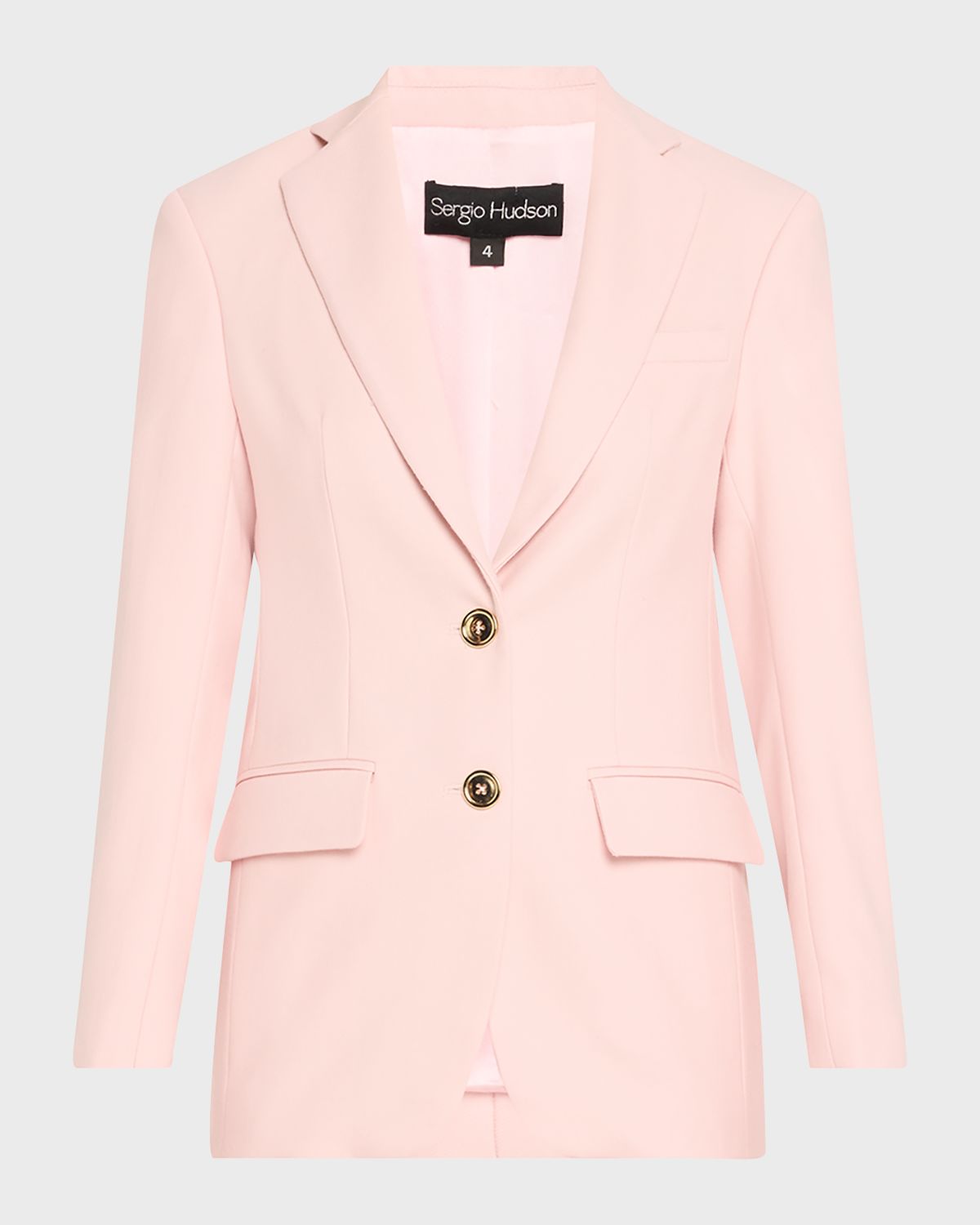 Sergio Hudson Single-Breasted Wool Blazer