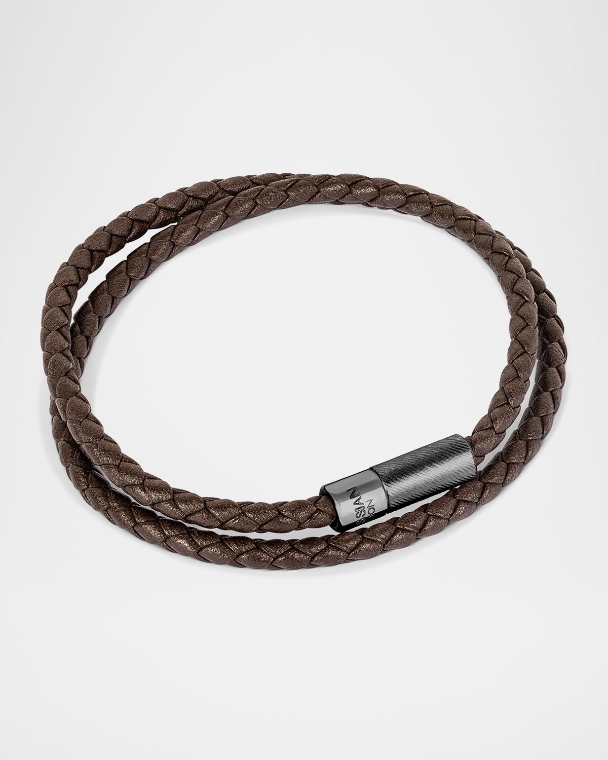 Tateossian Men 's Pop Rigato Leather Bracelet