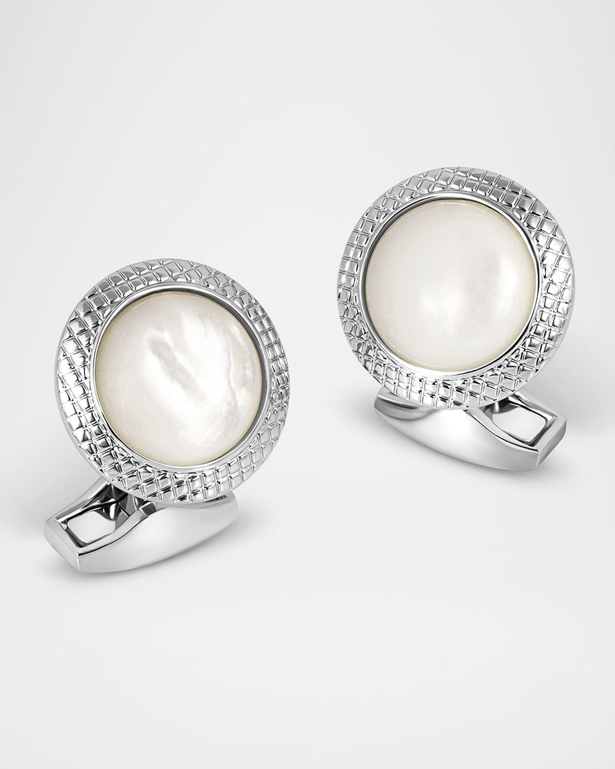 Tateossian Men 's Mother-of-Pearl Bullseye Cufflinks