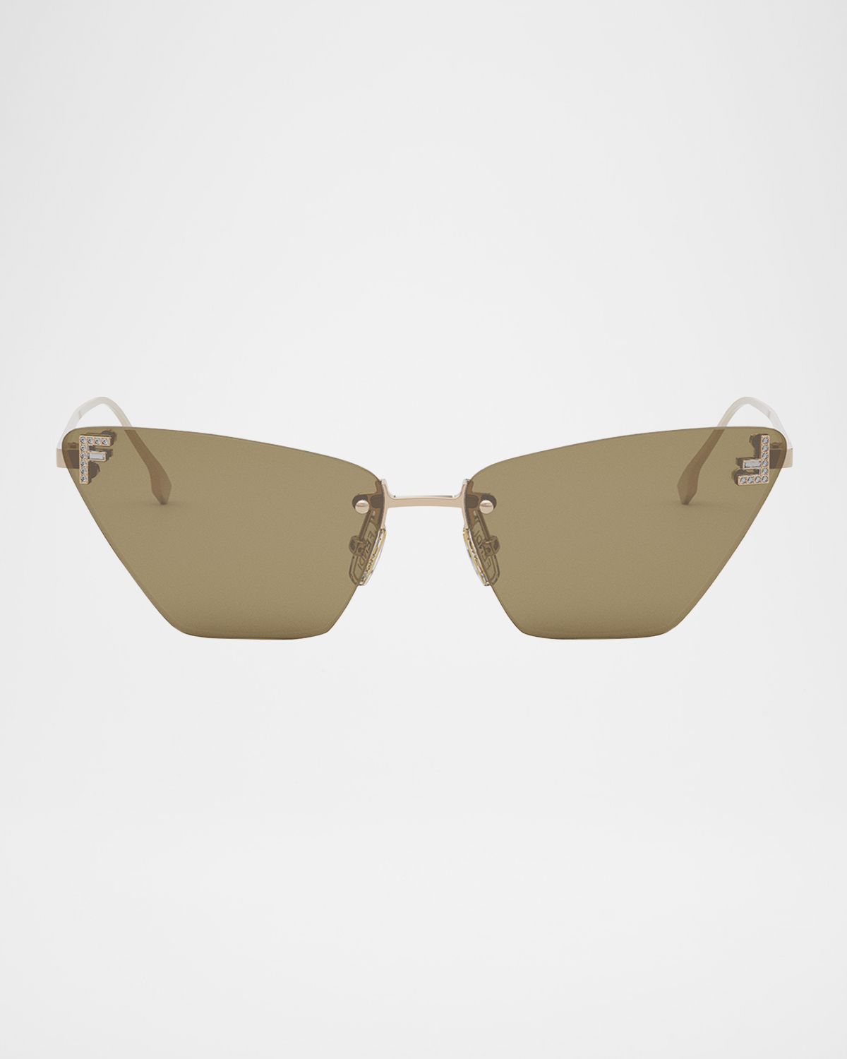 Fendi FE4160US Cat-Eye Crystalized Logo Sunglasses