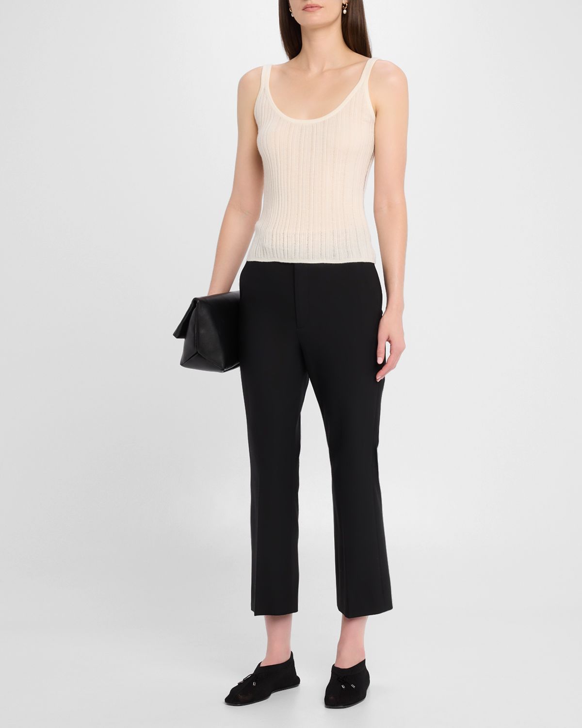 MARIA MCMANUS High-Rise Straight-Leg Crop Trousers