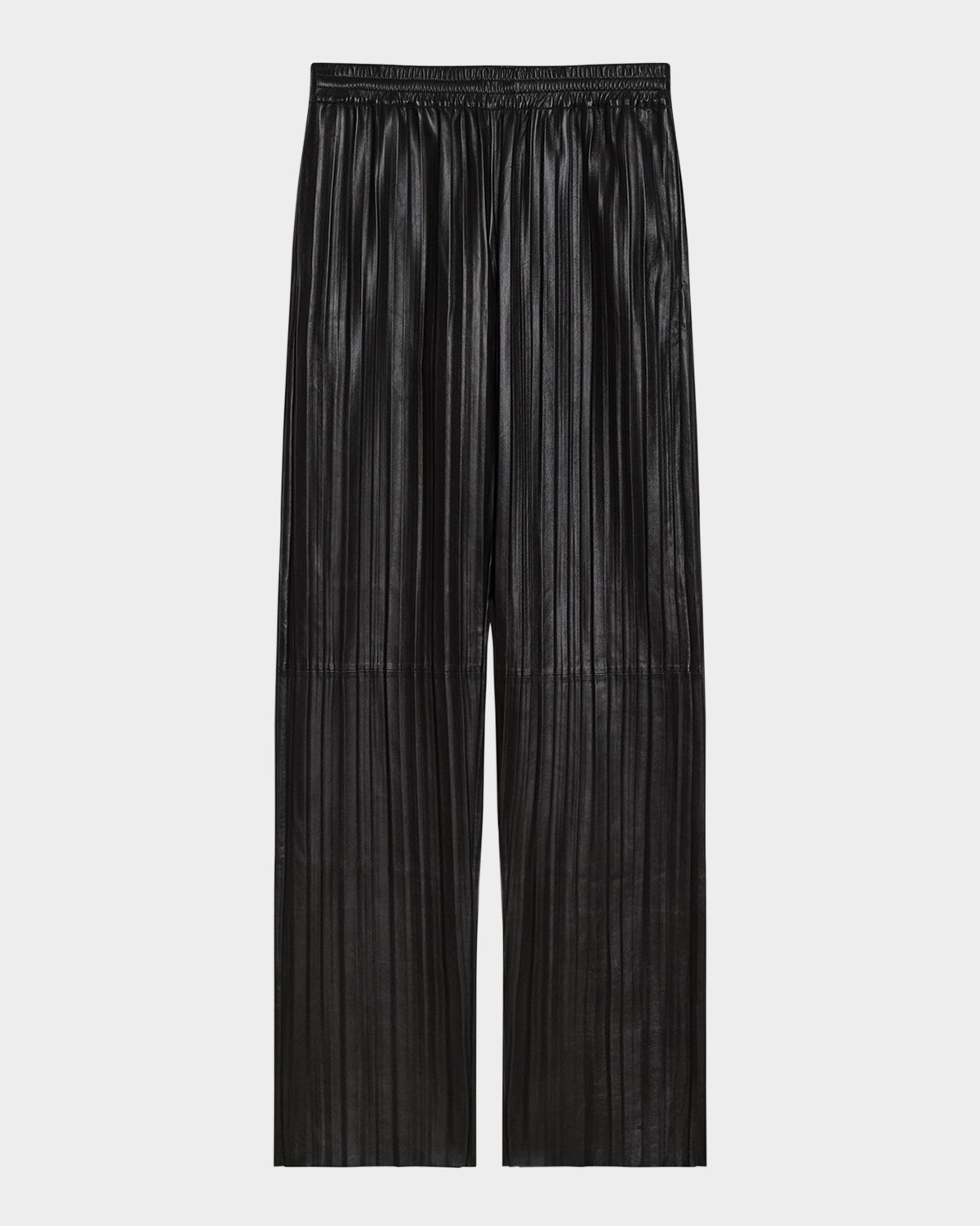 Helmut Lang Pull-On Pleated Leather Car Trousers