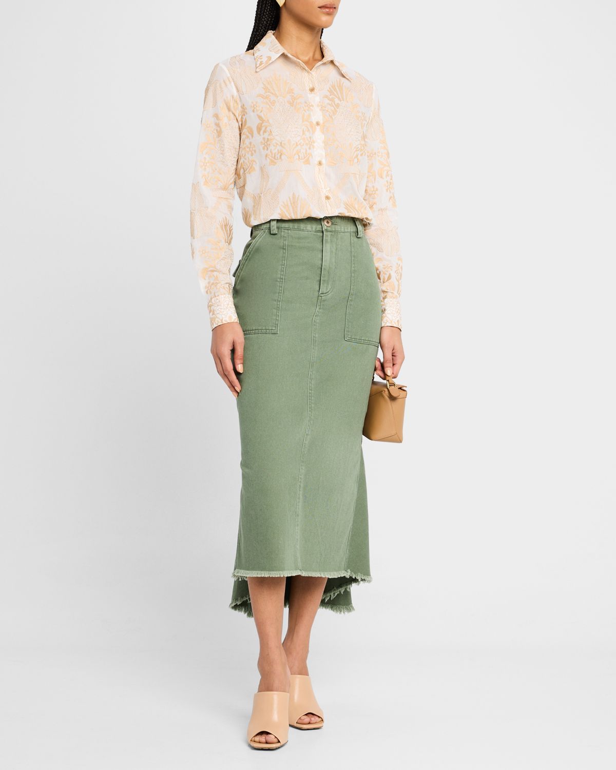 Le Superbe Sand Castle Long-Sleeve Boyfriend Shirt