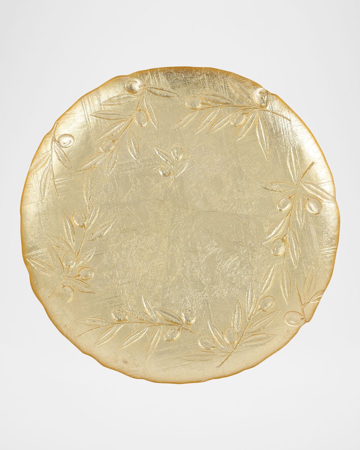 Vietri Moon Glass Olive Round Platter