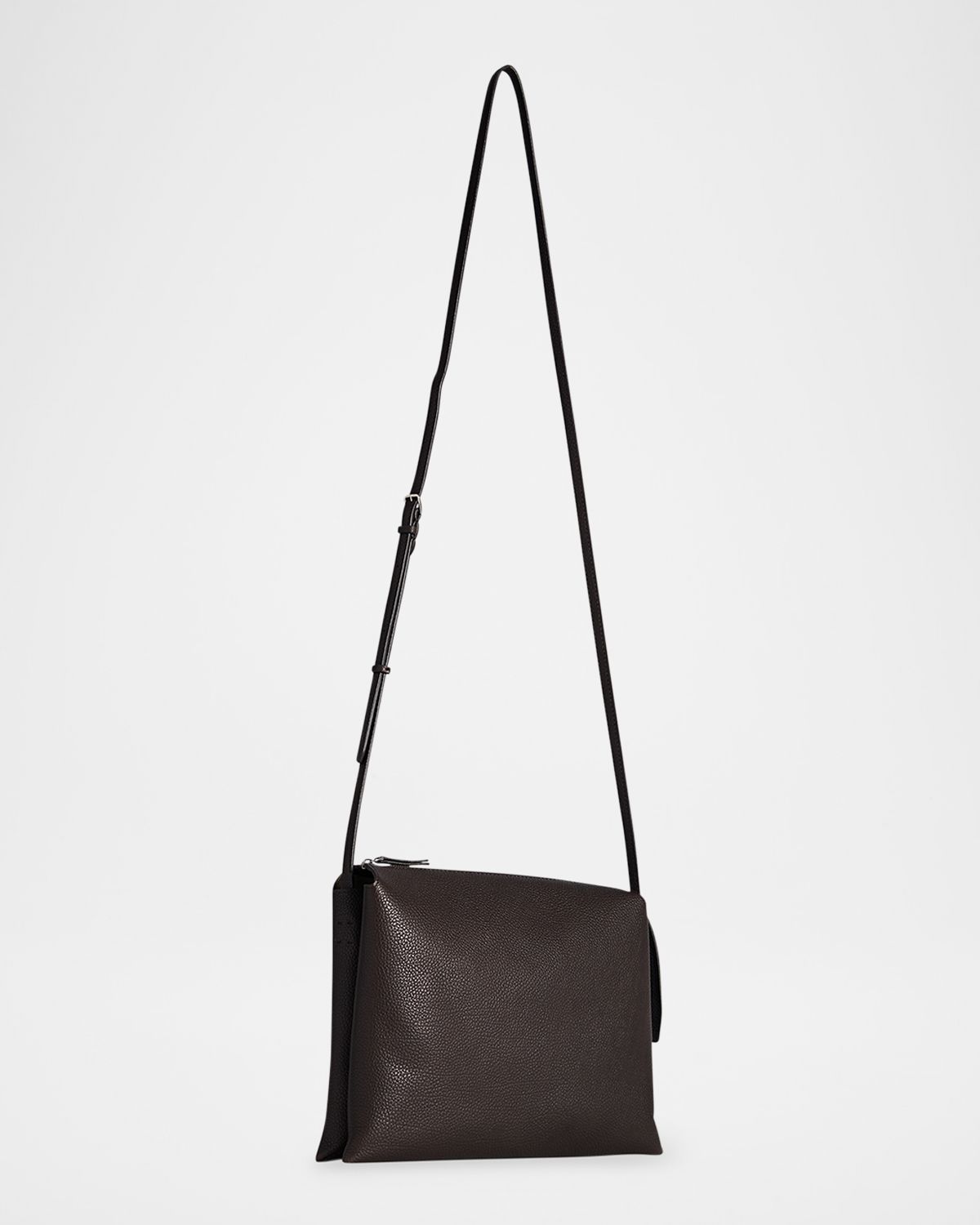 THE ROW Nu Twin Crossbody Bag in Saddle Grain Leather