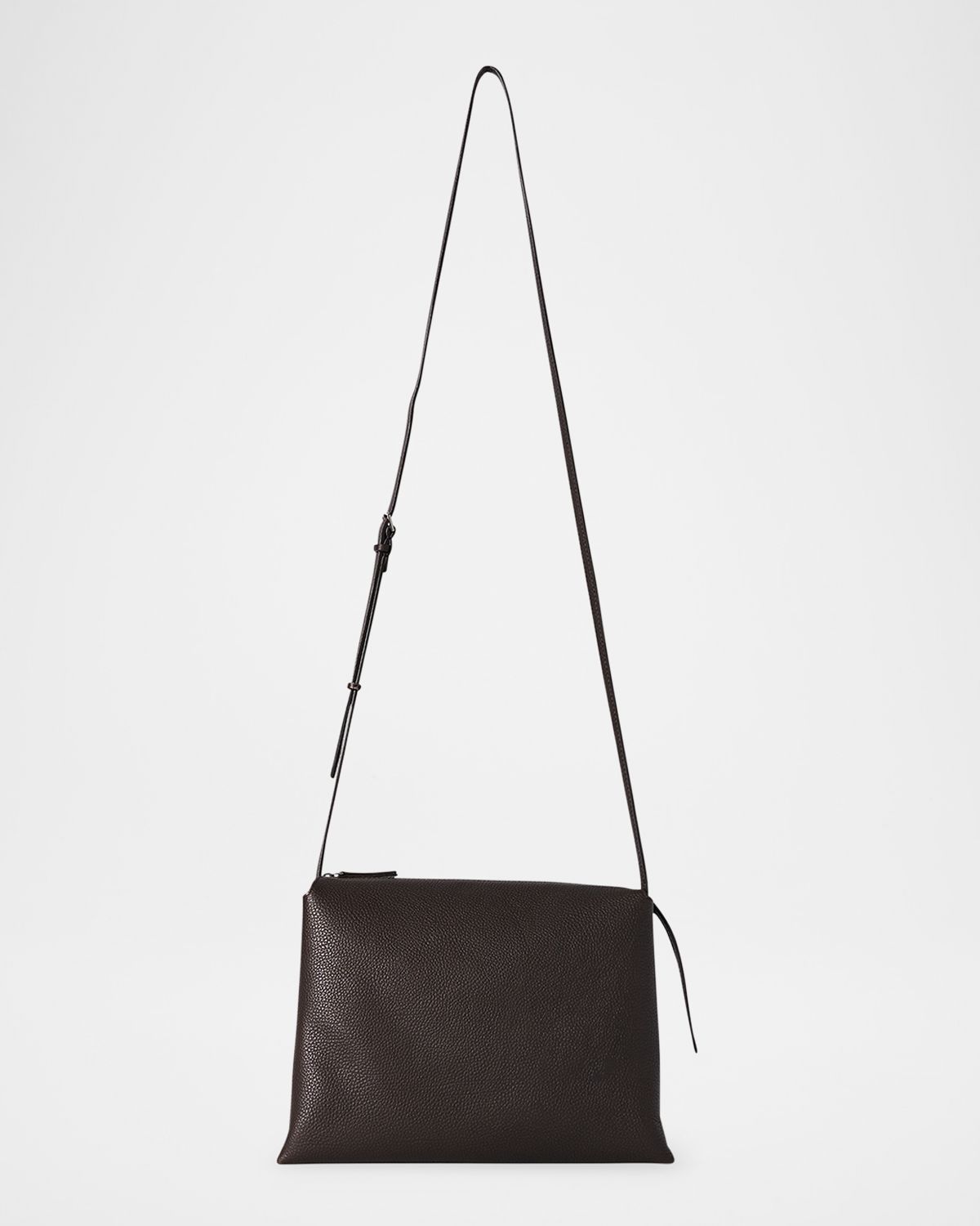THE ROW Nu Twin Crossbody Bag in Saddle Grain Leather