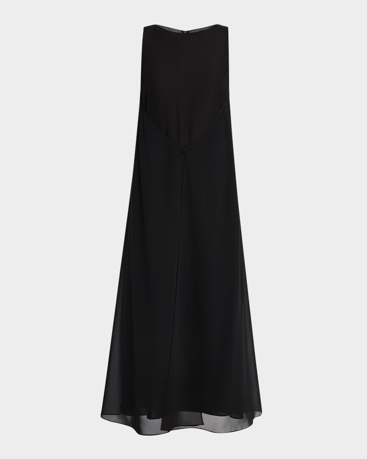 Emporio Armani Sleeveless Techno Georgette Maxi Dress