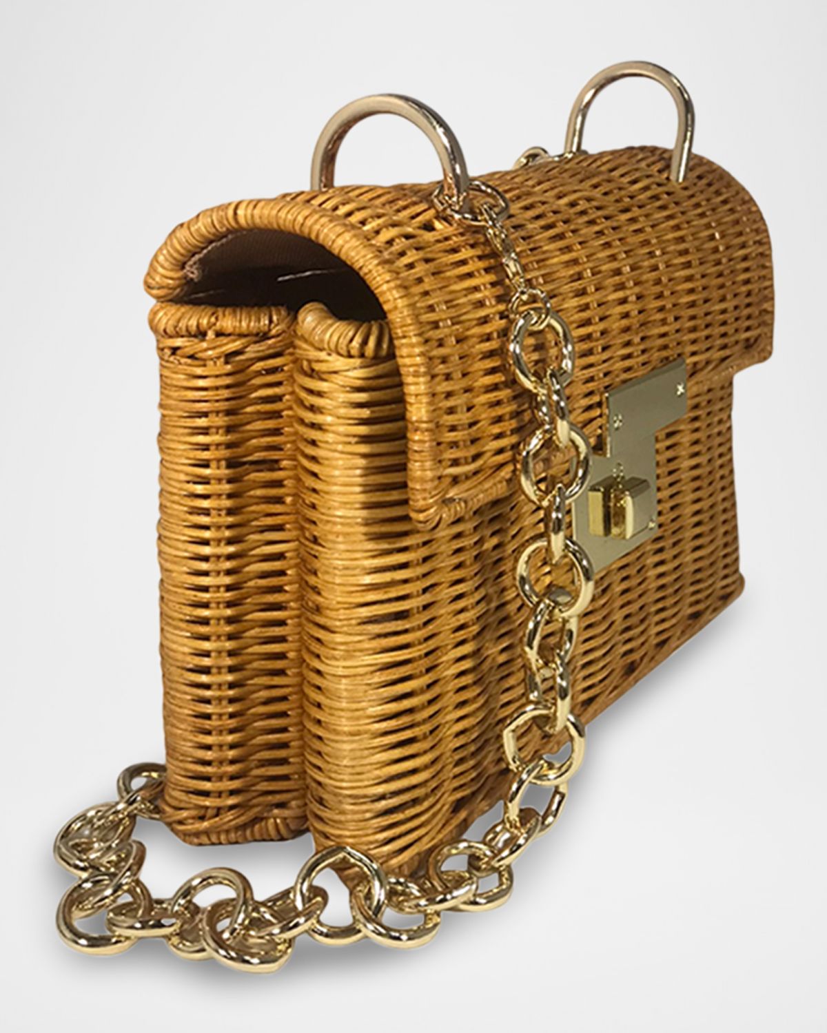 Serpui Gabriela Baby Rattan Crossbody Bag