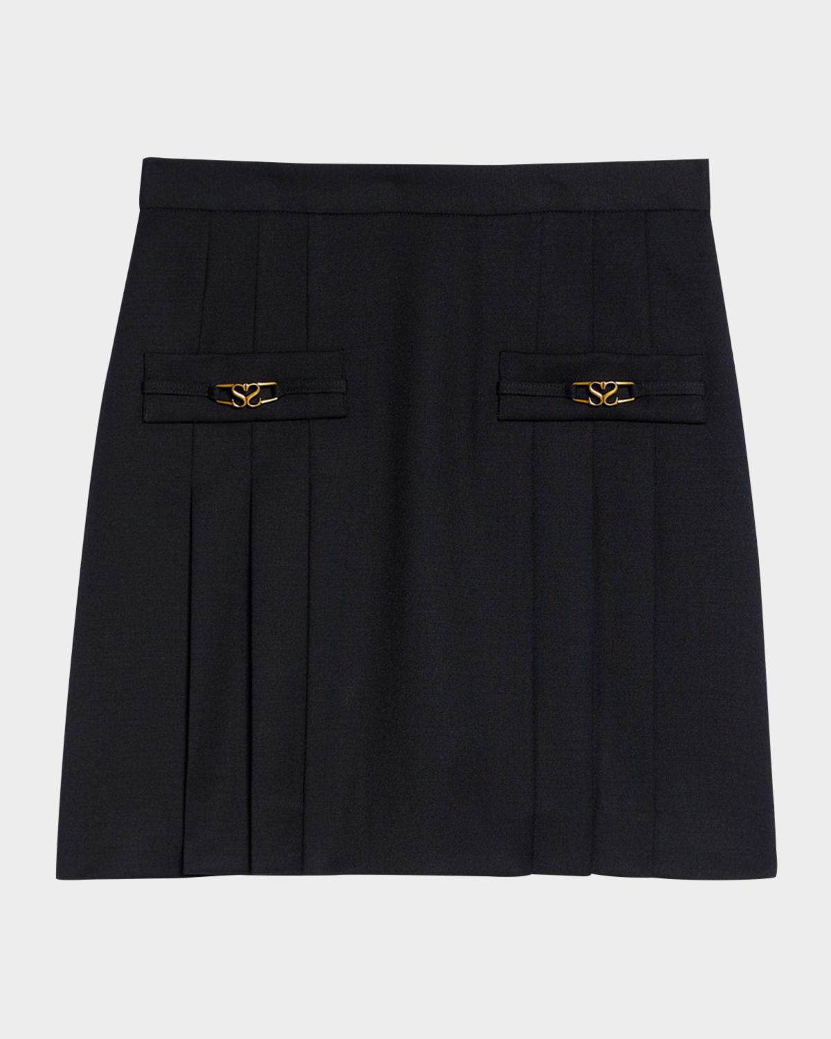 Sandro Rebeca Stitched Pleat Mini Skirt