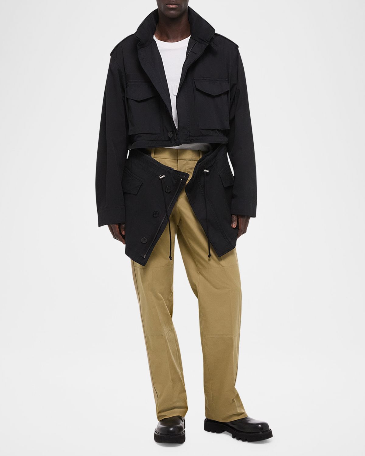 Helmut Lang Men 's Field Jacket with Stowaway Hood