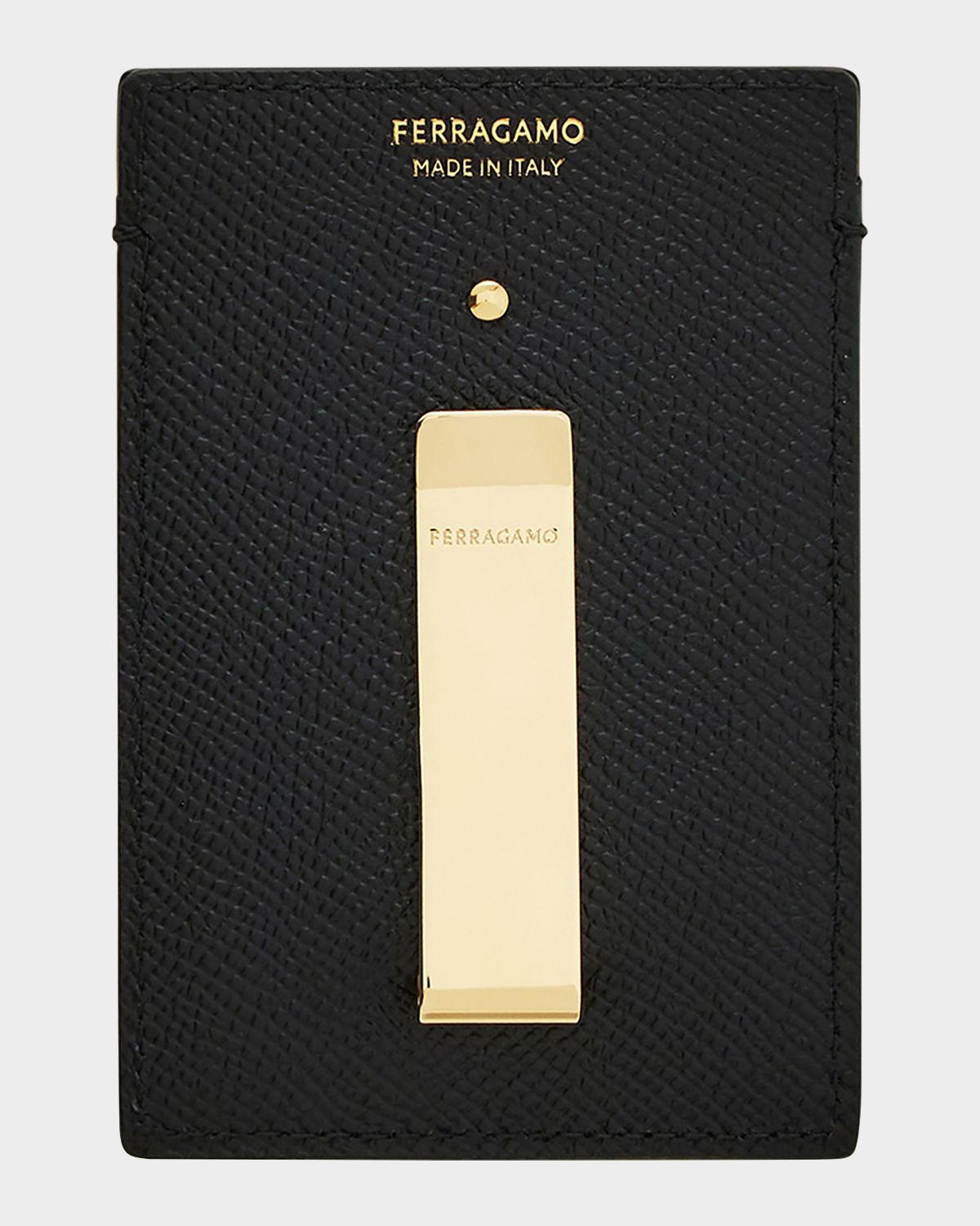 Ferragamo Men 's Micro Gancio Money Clip Card Holder