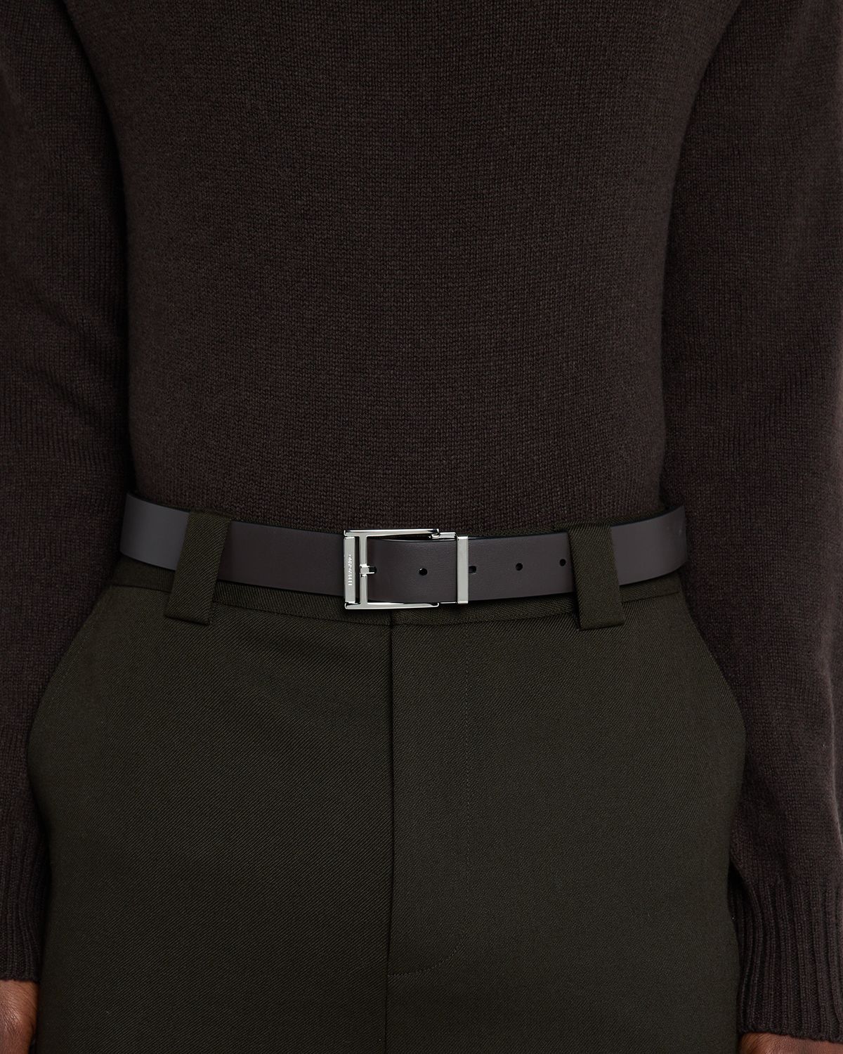 Ferragamo Men 's Reversible Leather Resin-Buckle Belt