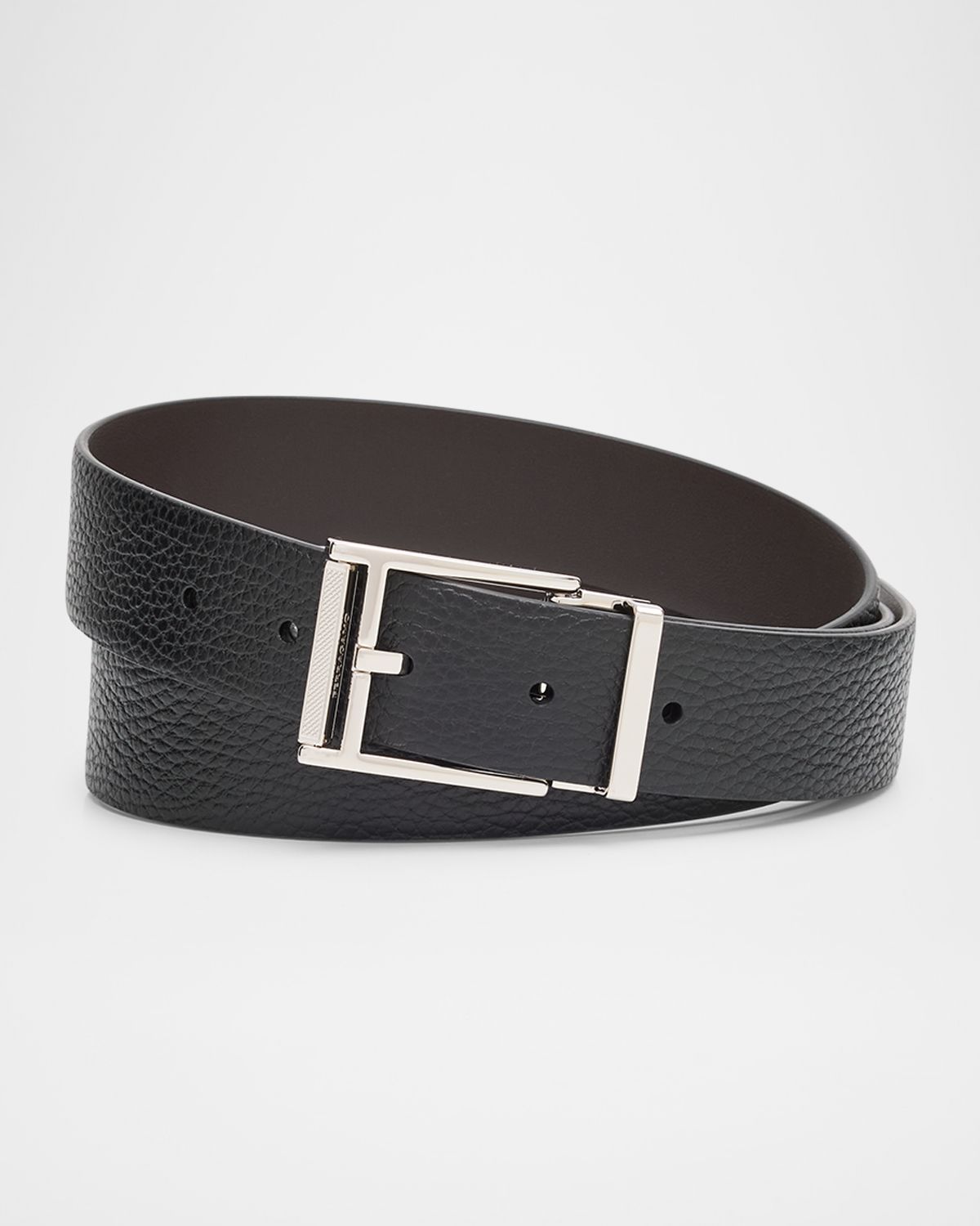 Ferragamo Men 's Reversible Leather Resin-Buckle Belt