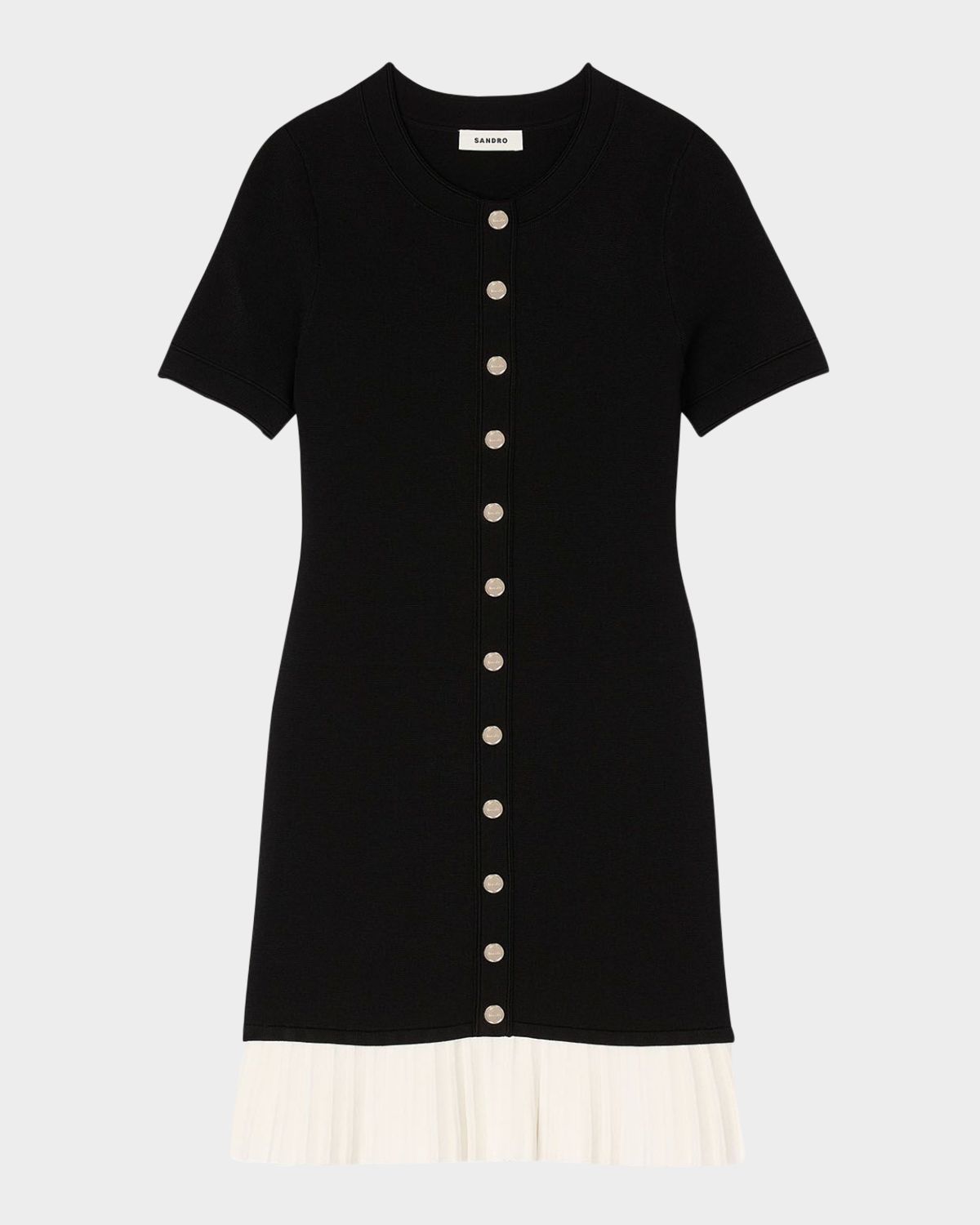 Sandro Paradis Pleated-Hem Mini Dress | Thumbnail 7 Sandro Paradis Pleated-Hem Mini Dress | Thumbnail 7