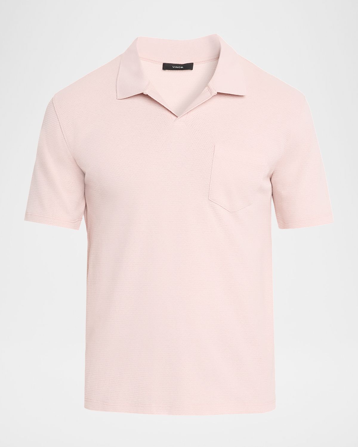 Vince Men 's Textured Johnny Collar Polo Shirt