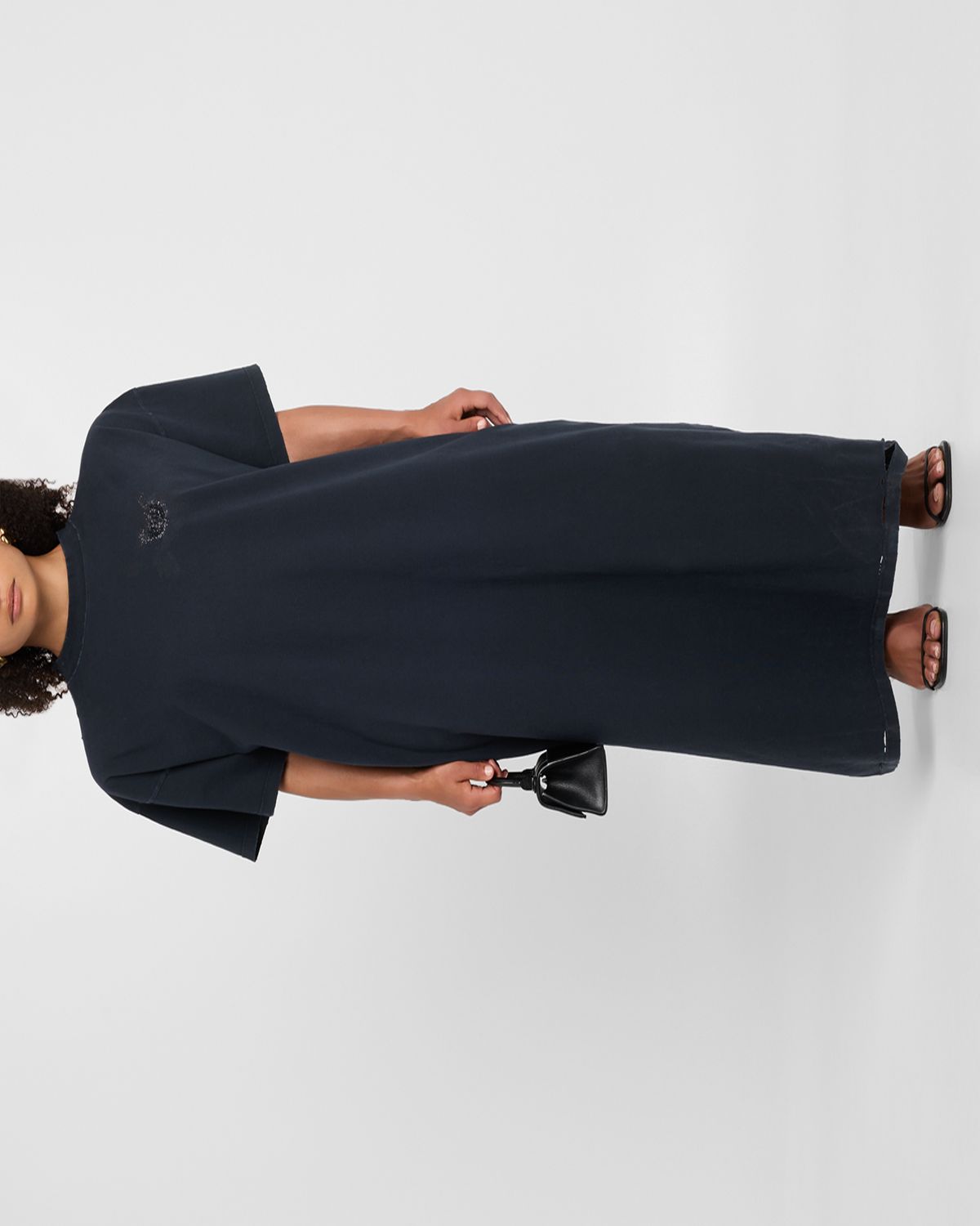 Balenciaga Logo Short-Sleeve Maxi T-Shirt Dress