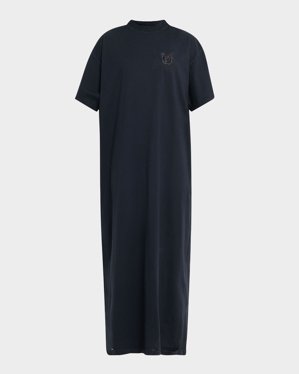 Balenciaga Logo Short-Sleeve Maxi T-Shirt Dress