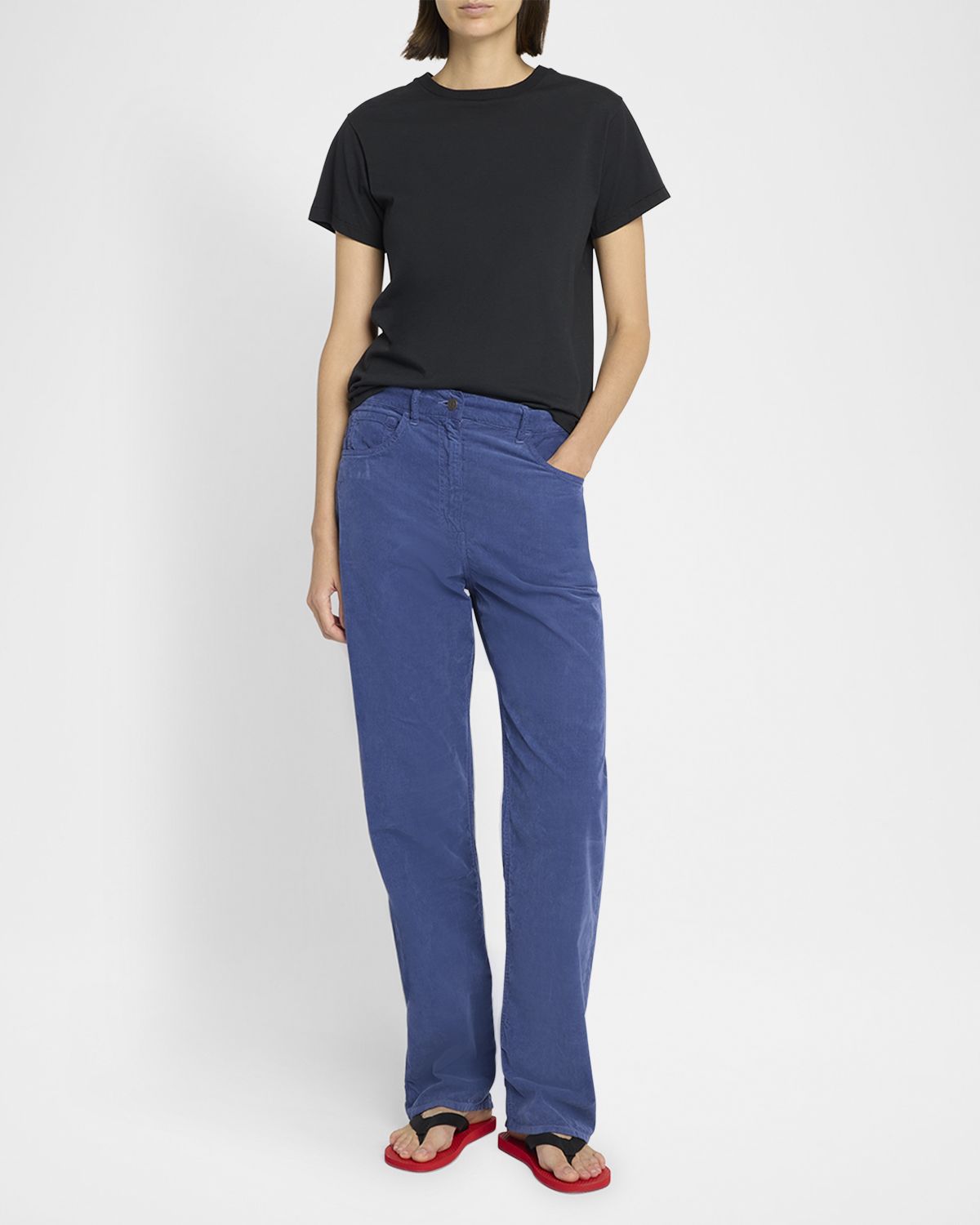 THE ROW Florie Short-Sleeve Cotton Top