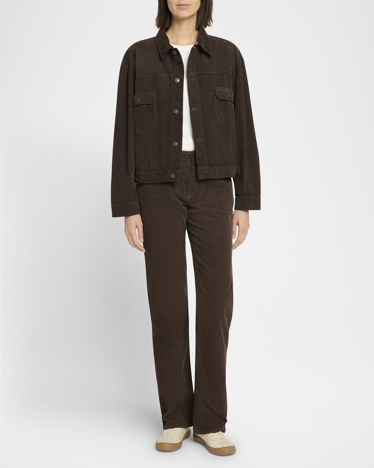 THE ROW Carlyl Corduroy Straight-Leg Pants