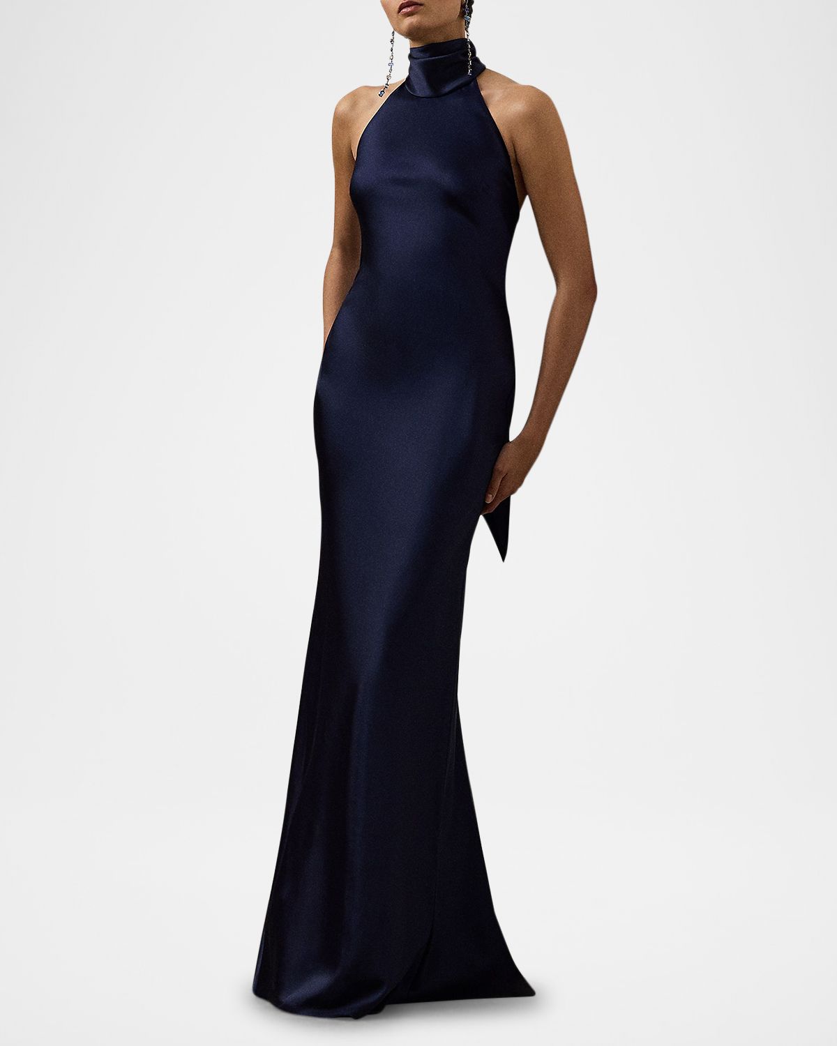 Ralph Lauren Collection Chilton Stretch Satin Evening Dress