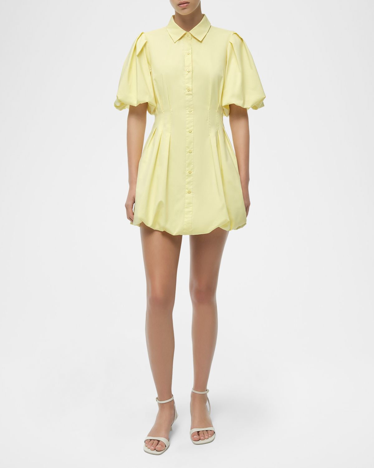 SIMKHAI Cleo Balloon Pintuck Mini Dress | Thumbnail 6