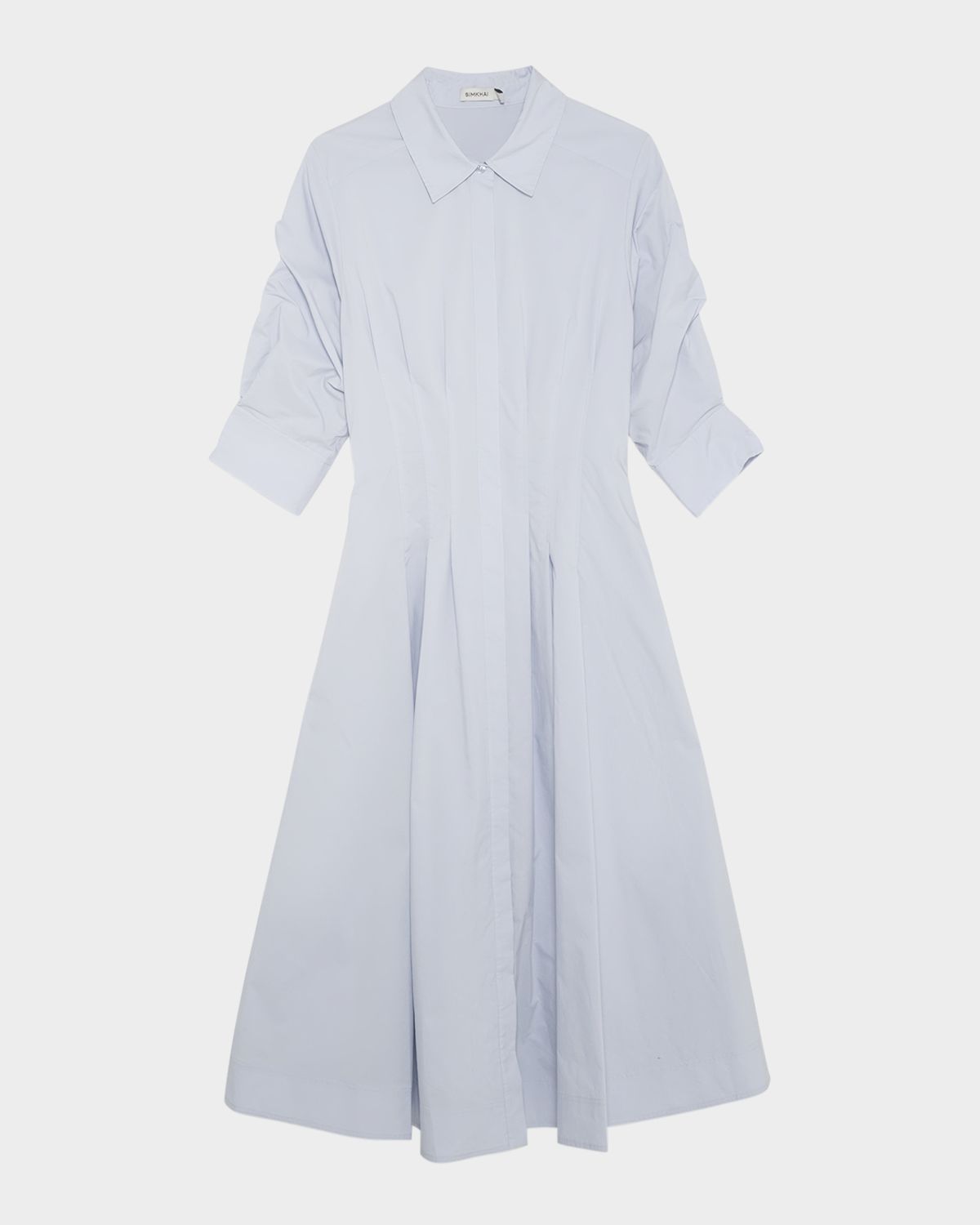 SIMKHAI Jazz Pintuck Midi Dress