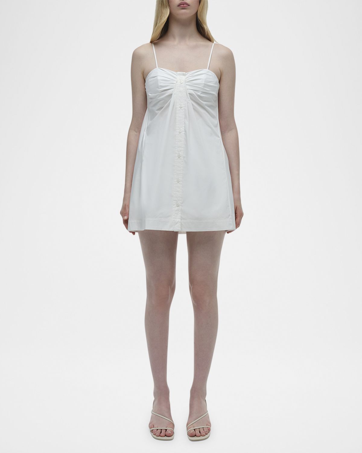 SIMKHAI Kendall Sleeveless Button-Front Mini Dress