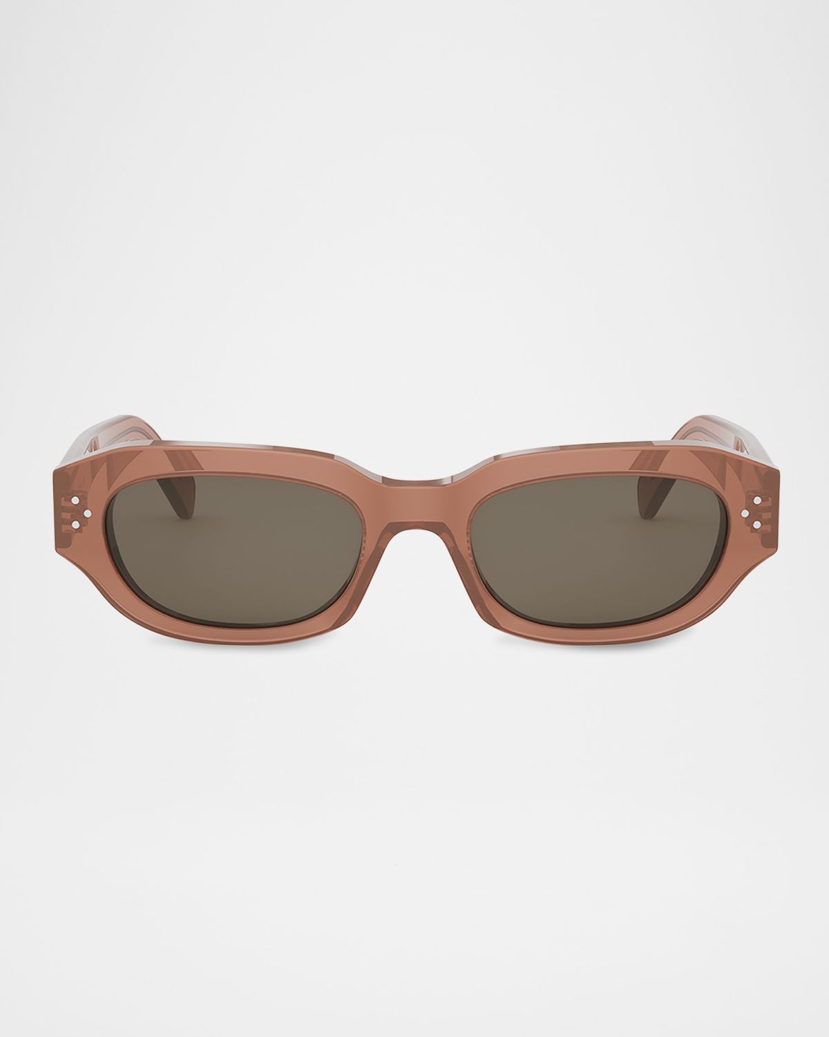 Celine Men 's 3 Dots Acetate Rectangle Sunglasses