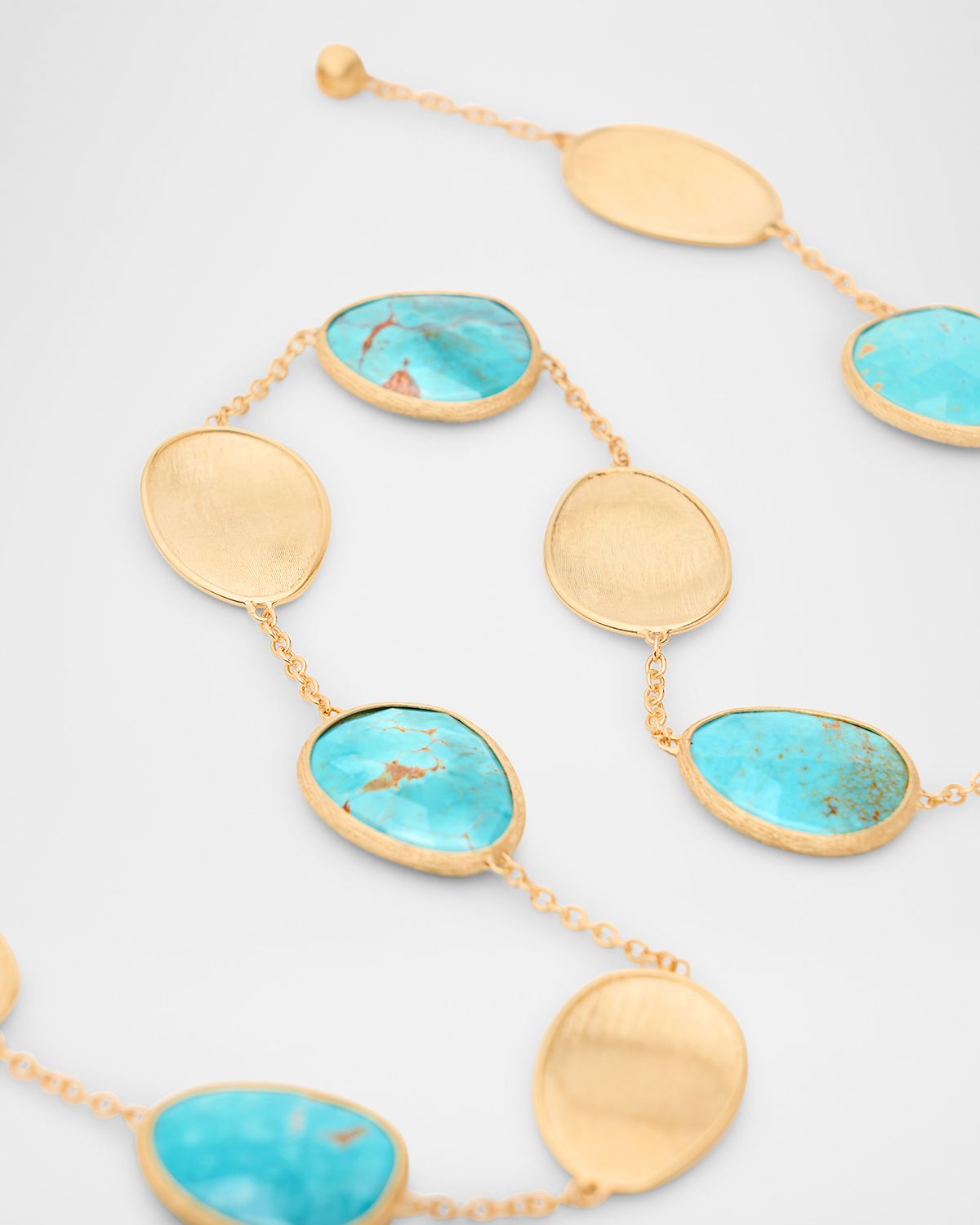Marco Bicego 18K Lunaria Necklace with Turquoise, 17"L