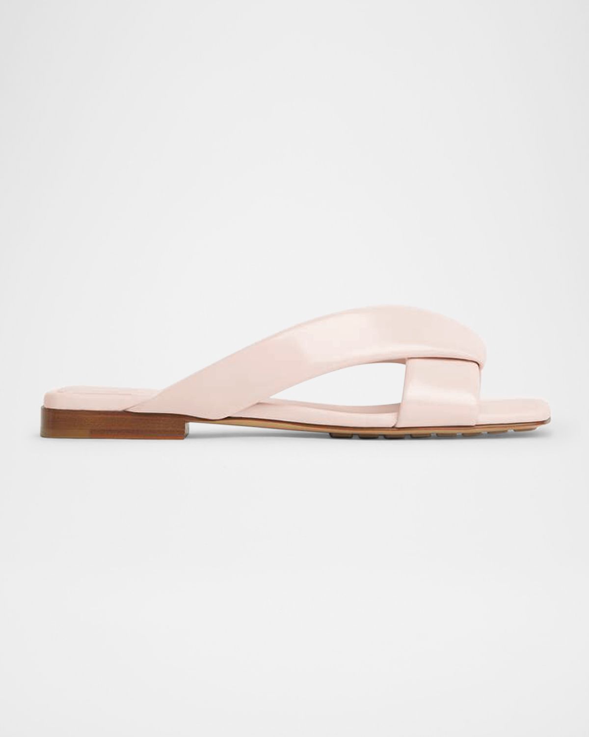 Bottega Veneta Riva Criss Cross Leather Flat Sandals