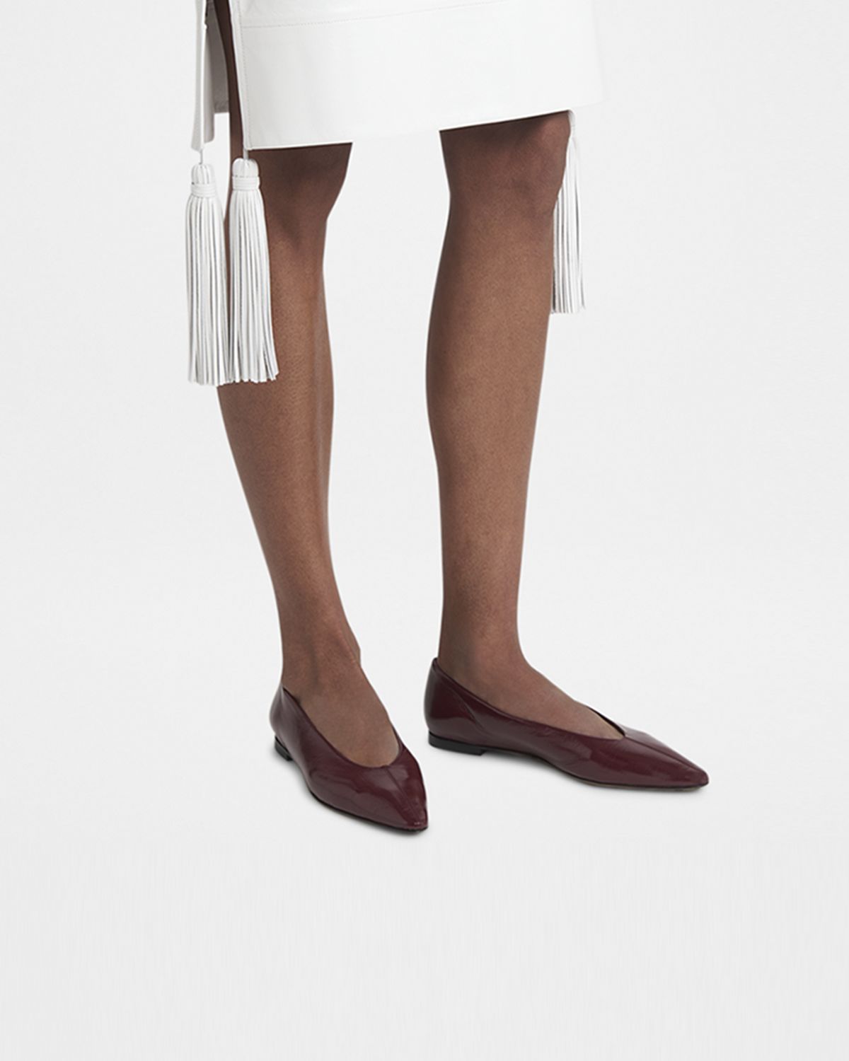 Bottega Veneta Sofia Pointed Leather Ballet Flats