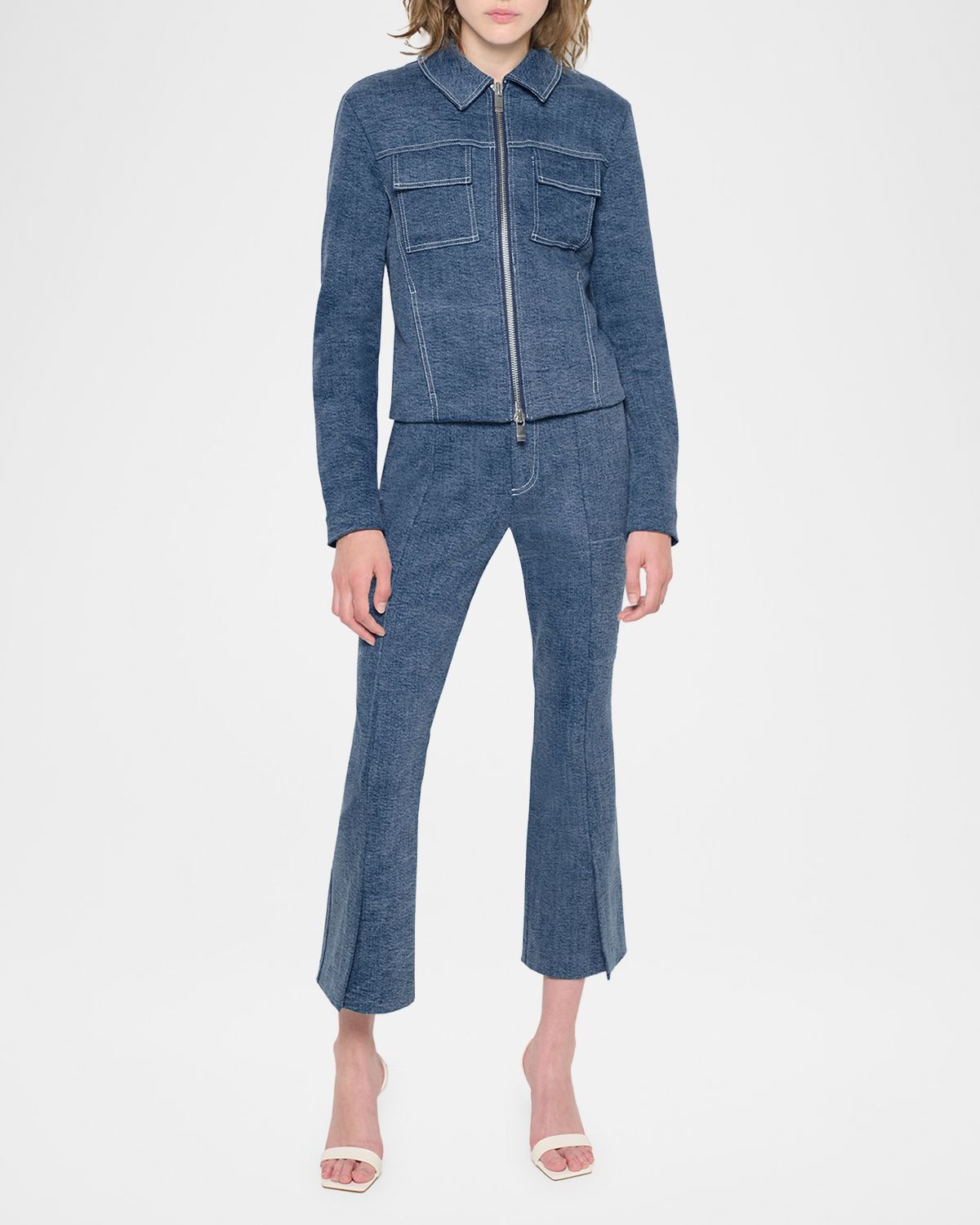 AS by DF Gianna Cropped Micro Flare Pants